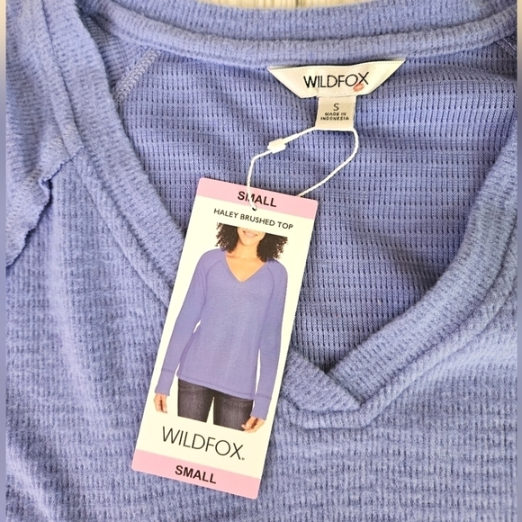 Wildfox Haley Brushed Thermal Sweater in Purple Orchid Size Small NWT - Picture 7 of 10